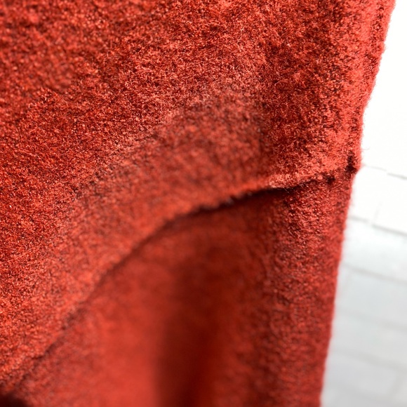 Free People Eucalyptus Wool Blend Cardigan Brick Red Heather XS OVERSIZED - Picture 12 of 16